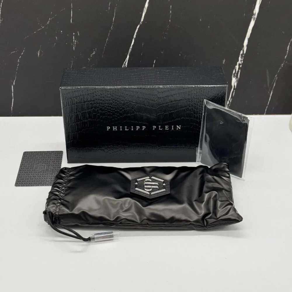 NEW SPP119M 700G PHILIPP PLEIN ROSE VENUS SHINY BLACK `MEN SUNGLASSES